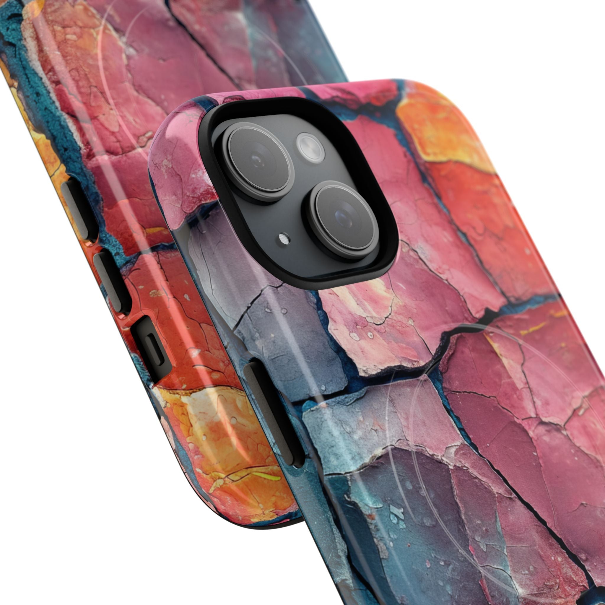 Cracked Earth Mosaic - Tough + MagSafe® iPhone 15 Phone Case