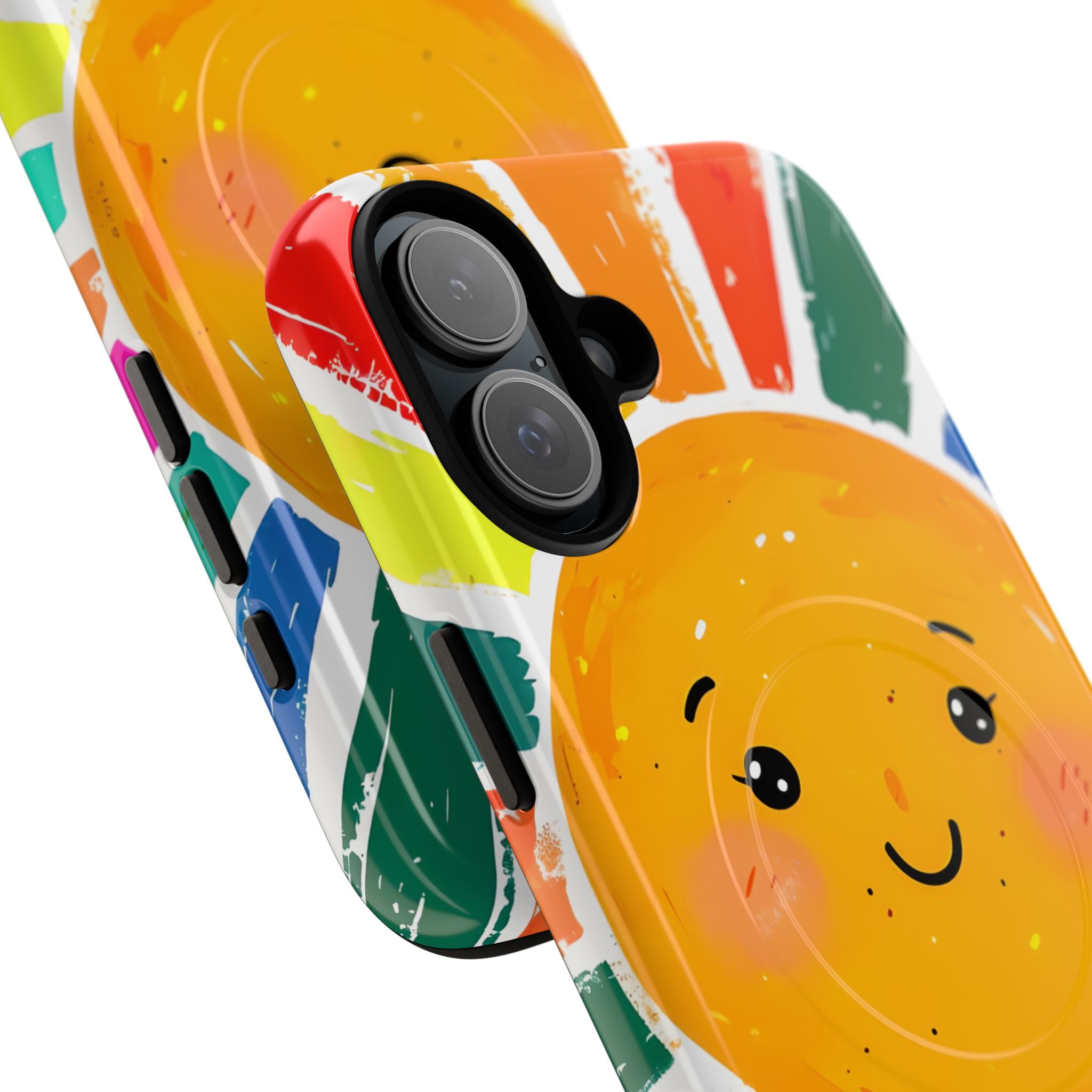 Cheerful Cartoon Sun Colorful Rays Illustration iPhone 16 - Tough+