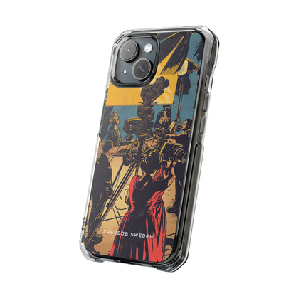 Golden Era Cinematic Spotlight iPhone 15 - Clear Impact Phone Case