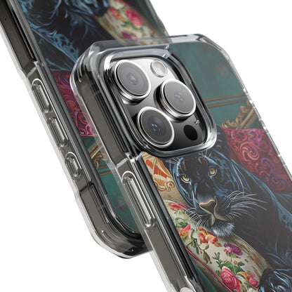 Panther on Vintage Chaise iPhone Case - Impact