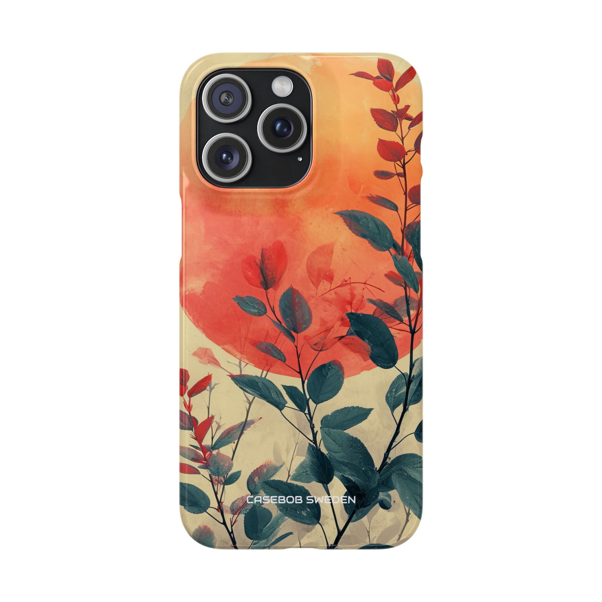 Orange Sun Harmony - Slim iPhone 15 Phone Case