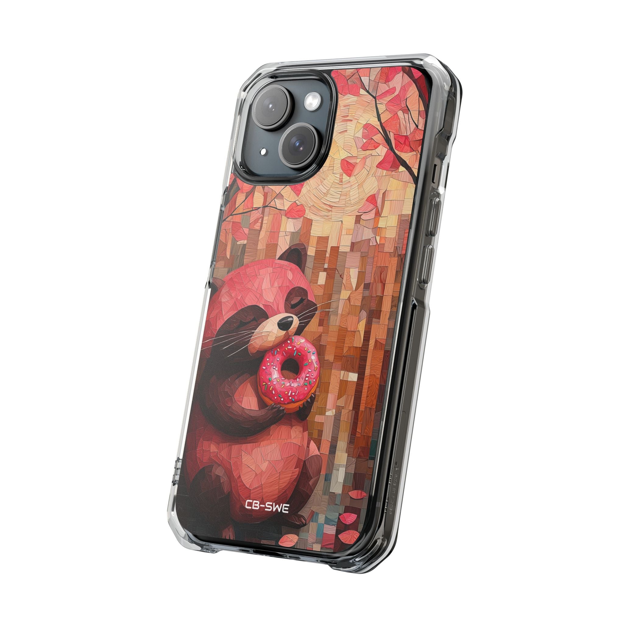 Raccoon Holds Donut iPhone Case - Impact