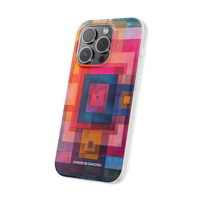 Vibrant Geometry - Flexi iPhone 15 Phone Case