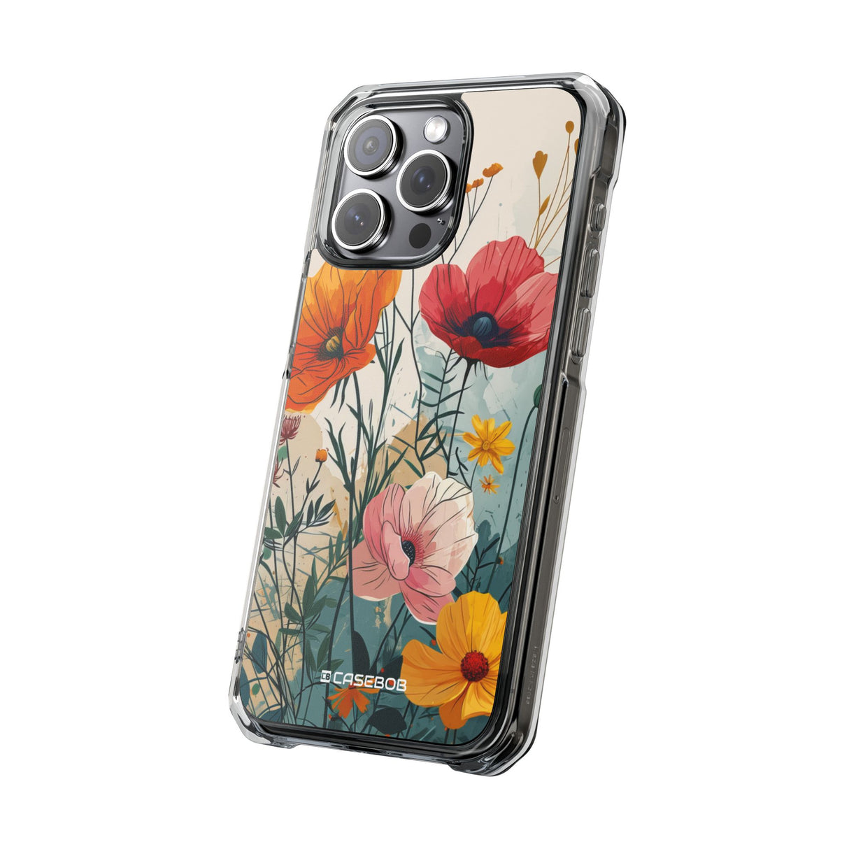 Blooming Whimsy – Handyhülle für iPhone (Clear Impact – Magnetisch) 