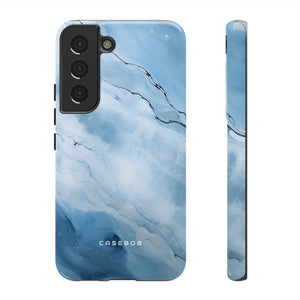 Light Navy Marble - Protective Phone Case