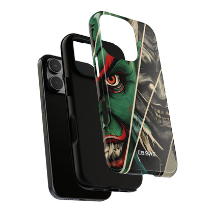 Striking Japanese Mask Art Vivid Colors iPhone 16 - Tough