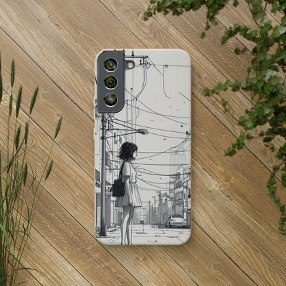 Urban Solitude Sketch | Biodegradable Phone Case