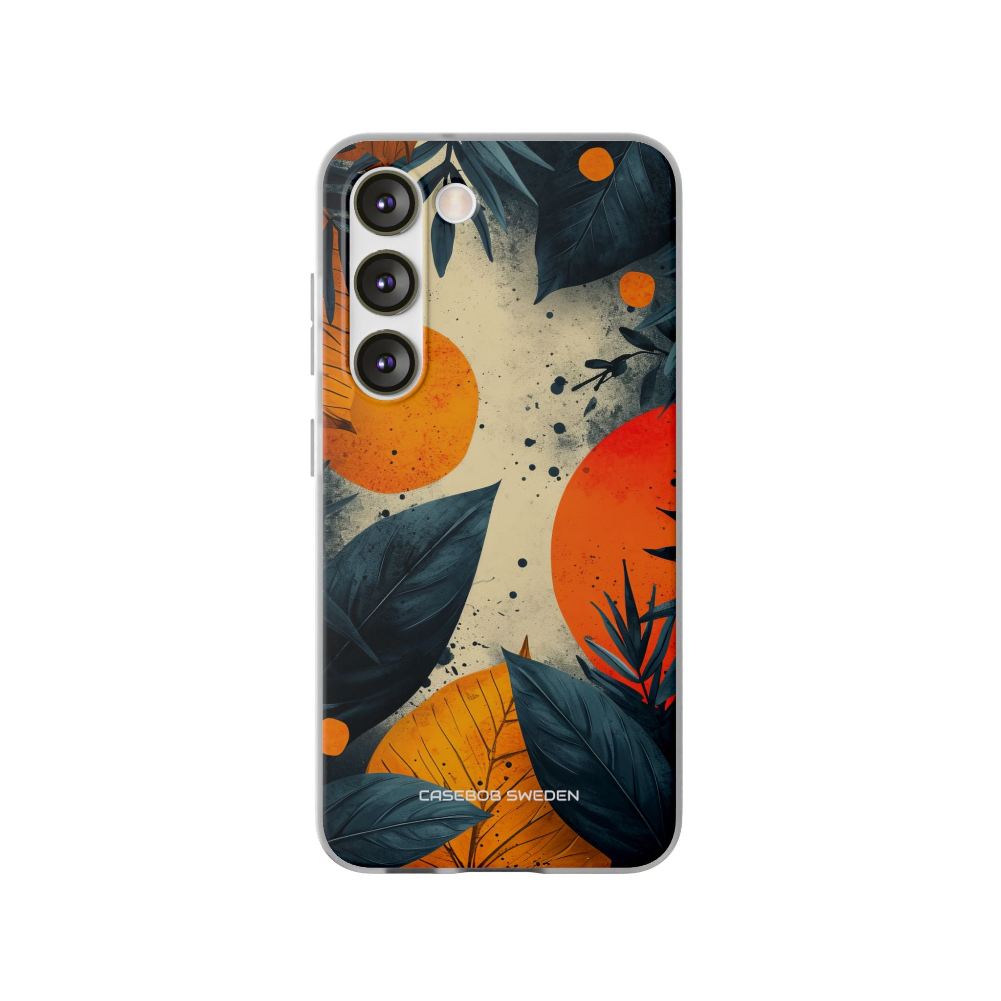 Tropical Blue Leaves - Flexi Samsung S23 Phone Case