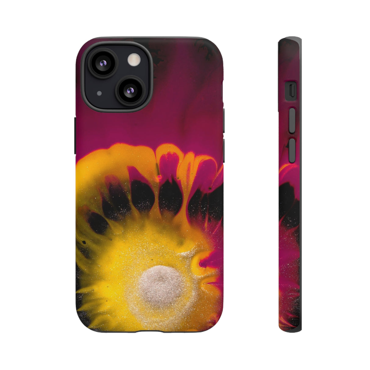 Deep Purple Ink Art iPhone Case (Protective) iPhone 13 Mini Matte Phone Case