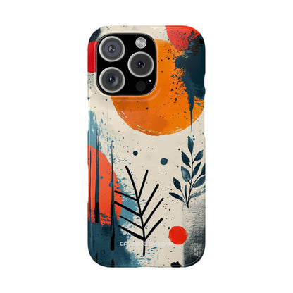 Orange Blue Splash - Slim iPhone 16 Phone Case