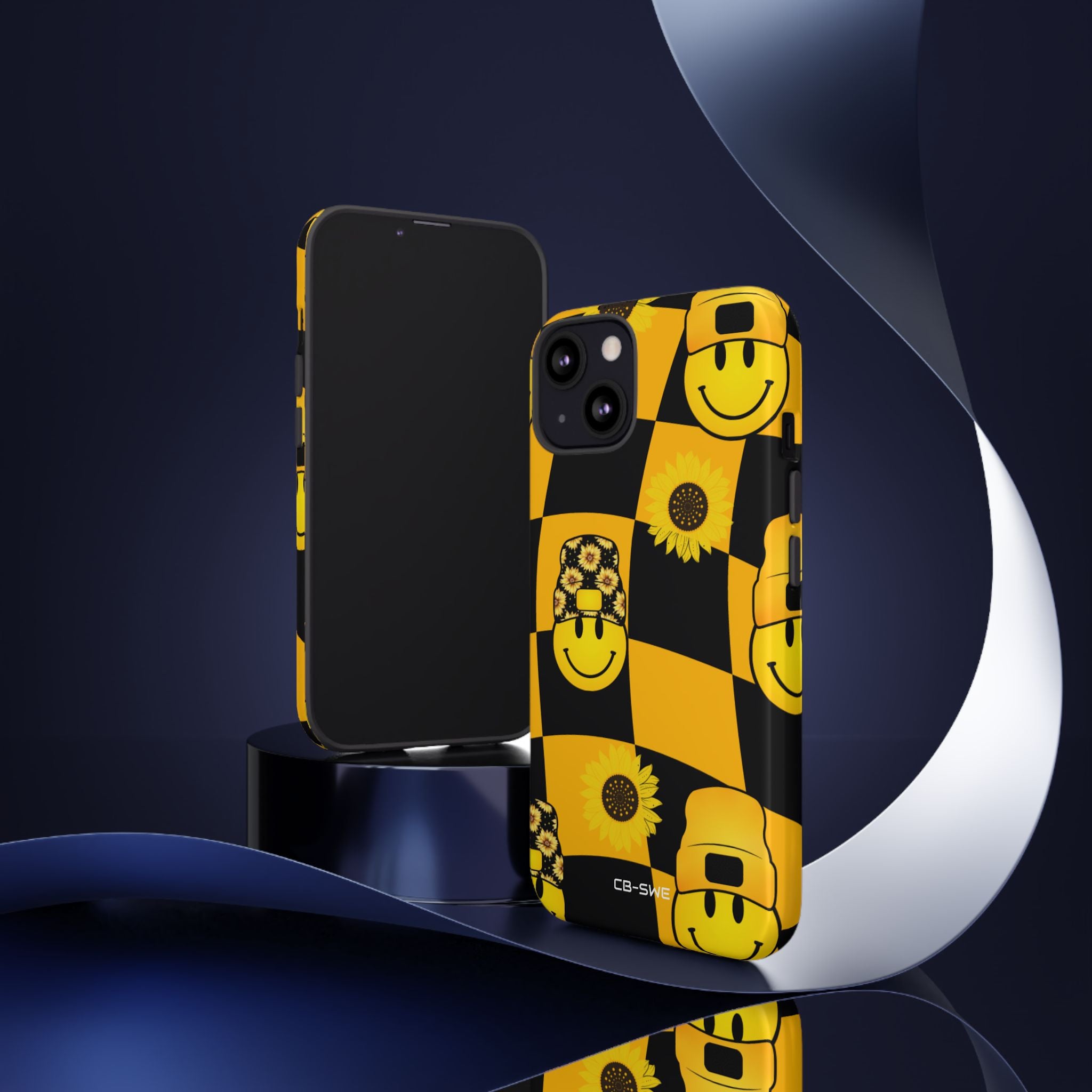 Joyful Checkered Smiles - iPhone Case