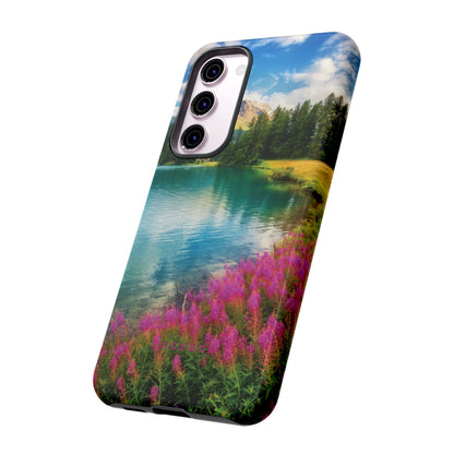 Azure Alpine Lake Phone Case - Protective Phone Case