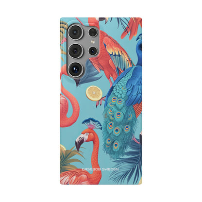 Tropical Flamingo Bliss - Slim Samsung S24 Phone Case