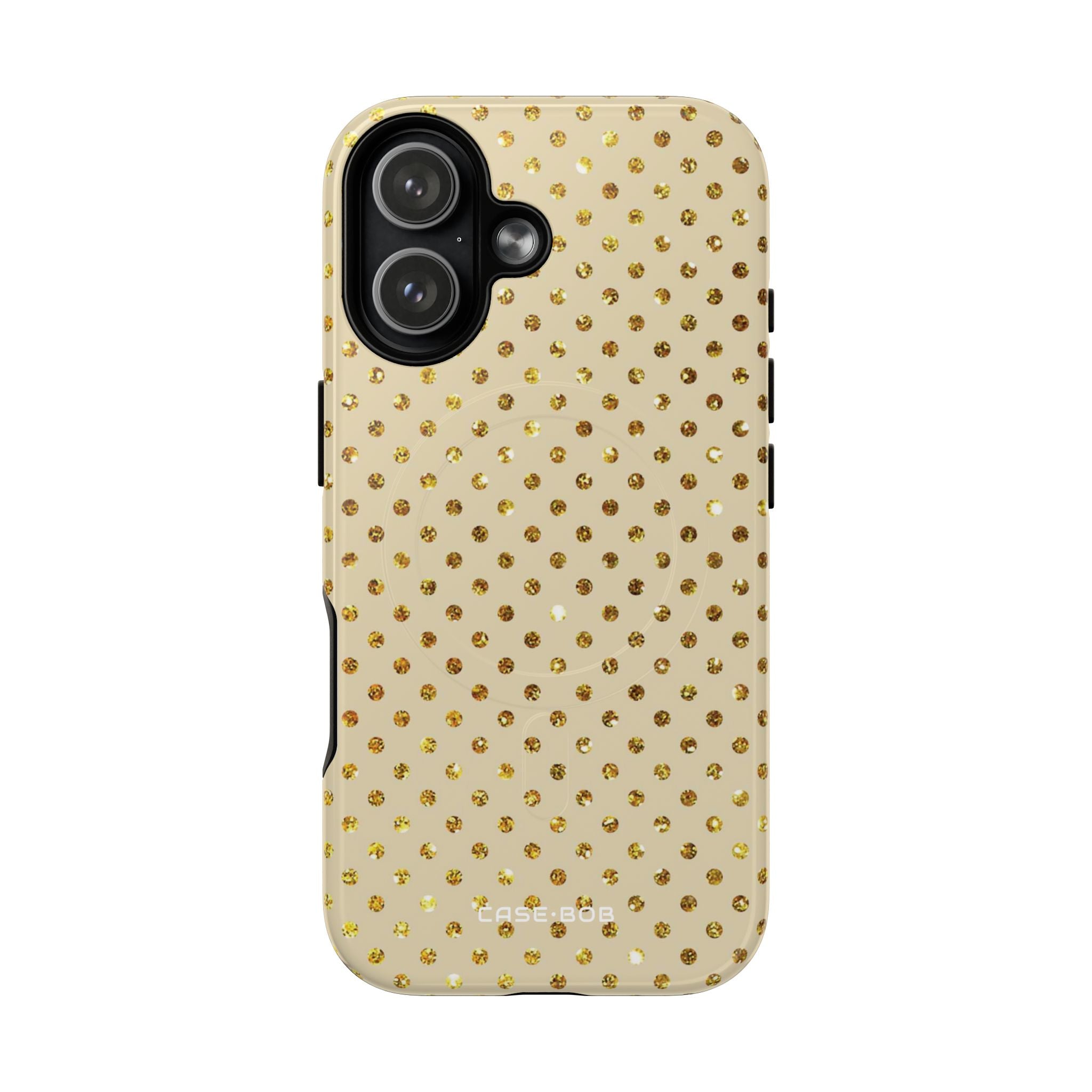Gold Sparkle Grid iPhone 17 Case - Tough+