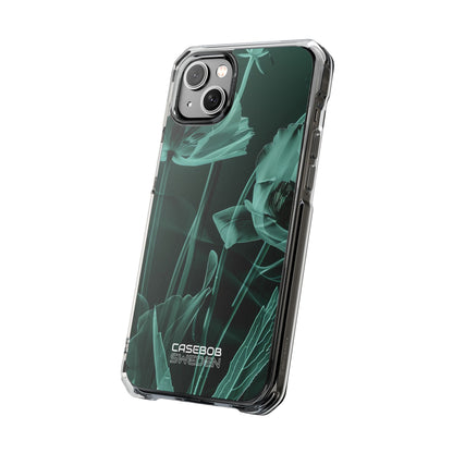 Teal Bloom Radiance iPhone 14 - Impact Clear+