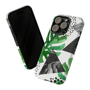 Grunge Green Tropical - Protective Phone Case