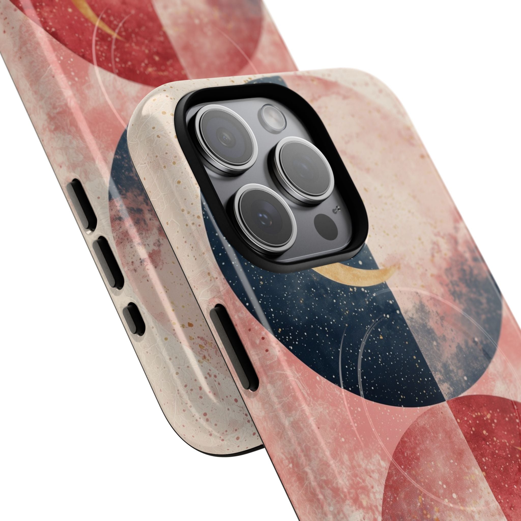 Golden Crescent Circles iPhone 15 Pro Max Case - Tough+