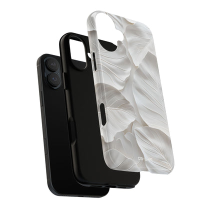 Elegant Leaf Relief - iPhone Case
