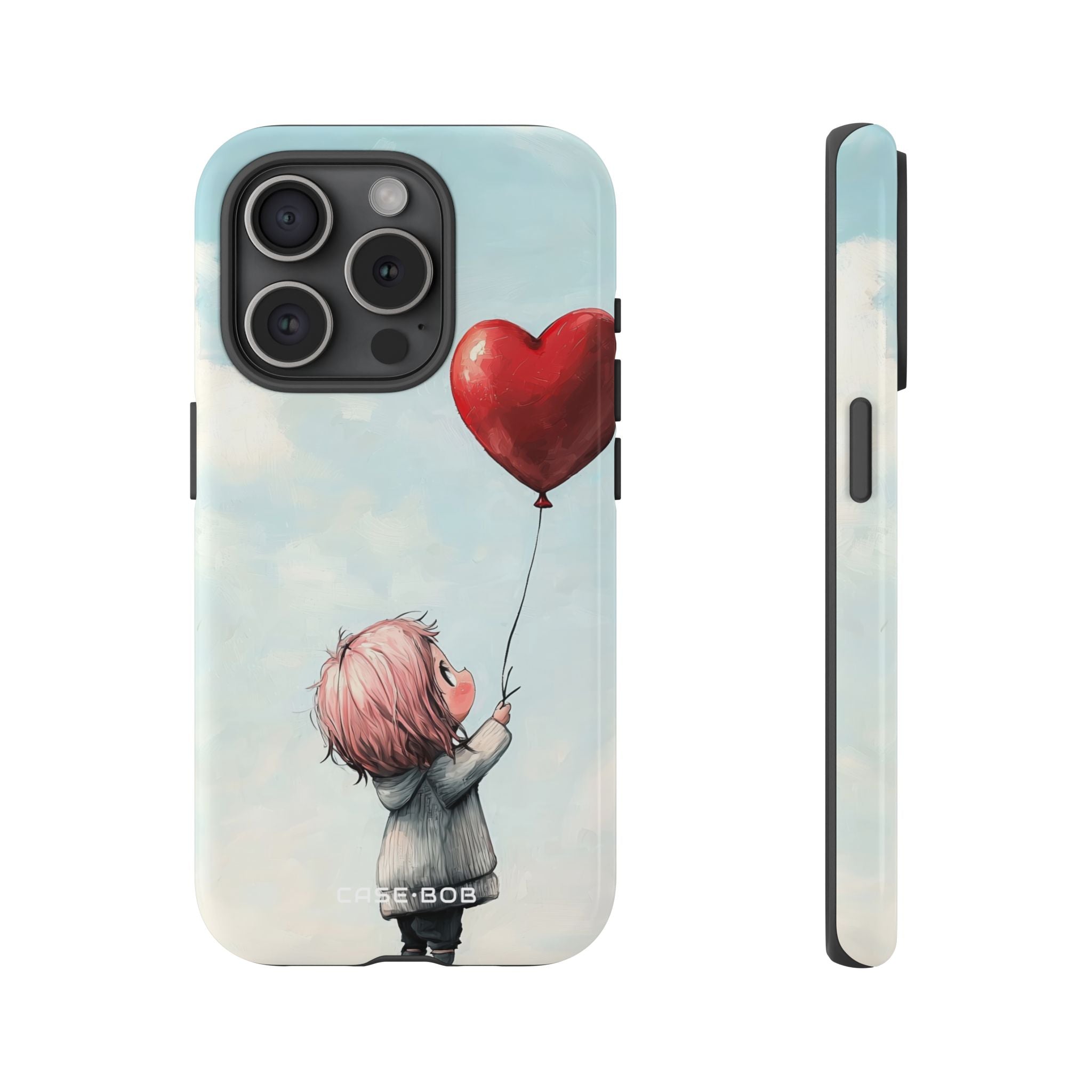 Heart Balloon Glow iPhone 15 Pro Case - Tough