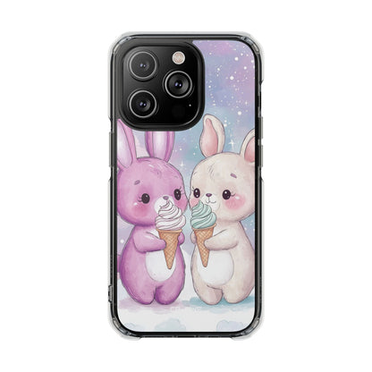 Rabbits Enjoy Ice Cream iPhone Case - Impact