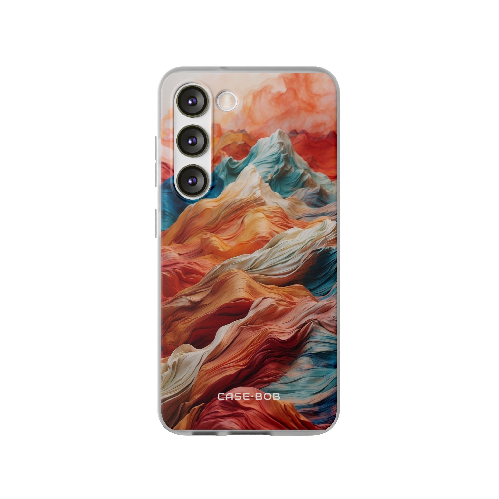 Fabric Peaks Cream Samsung S23 Case - Soft