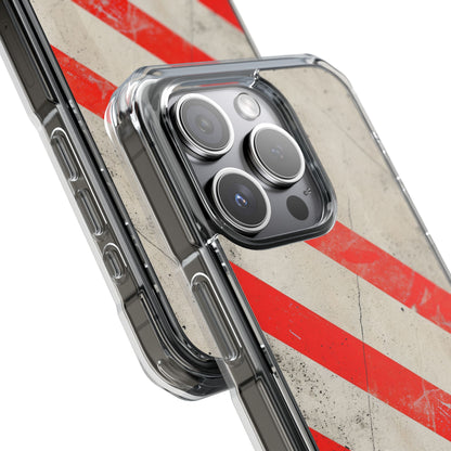 Striker Crimson Stripes iPhone 15 - Clear Impact Phone Case