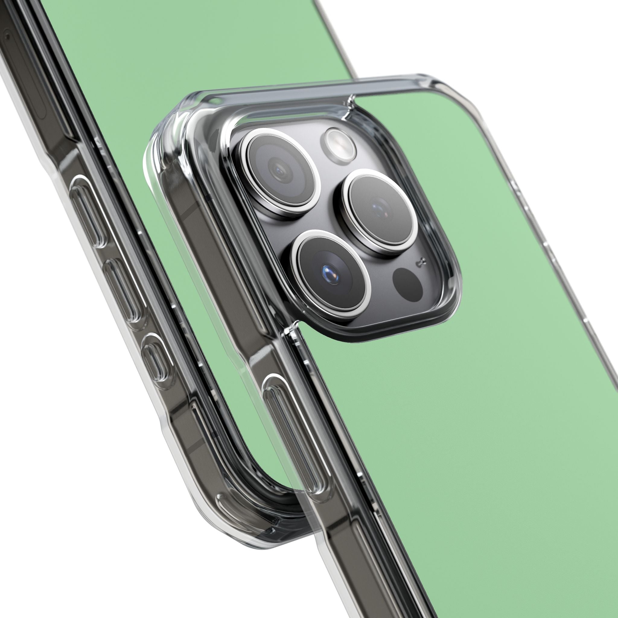 Celadon Green - Clear Impact Case for iPhone