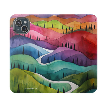 Valkoinen polku - iPhone 15 Plus -kotelo - lompakko