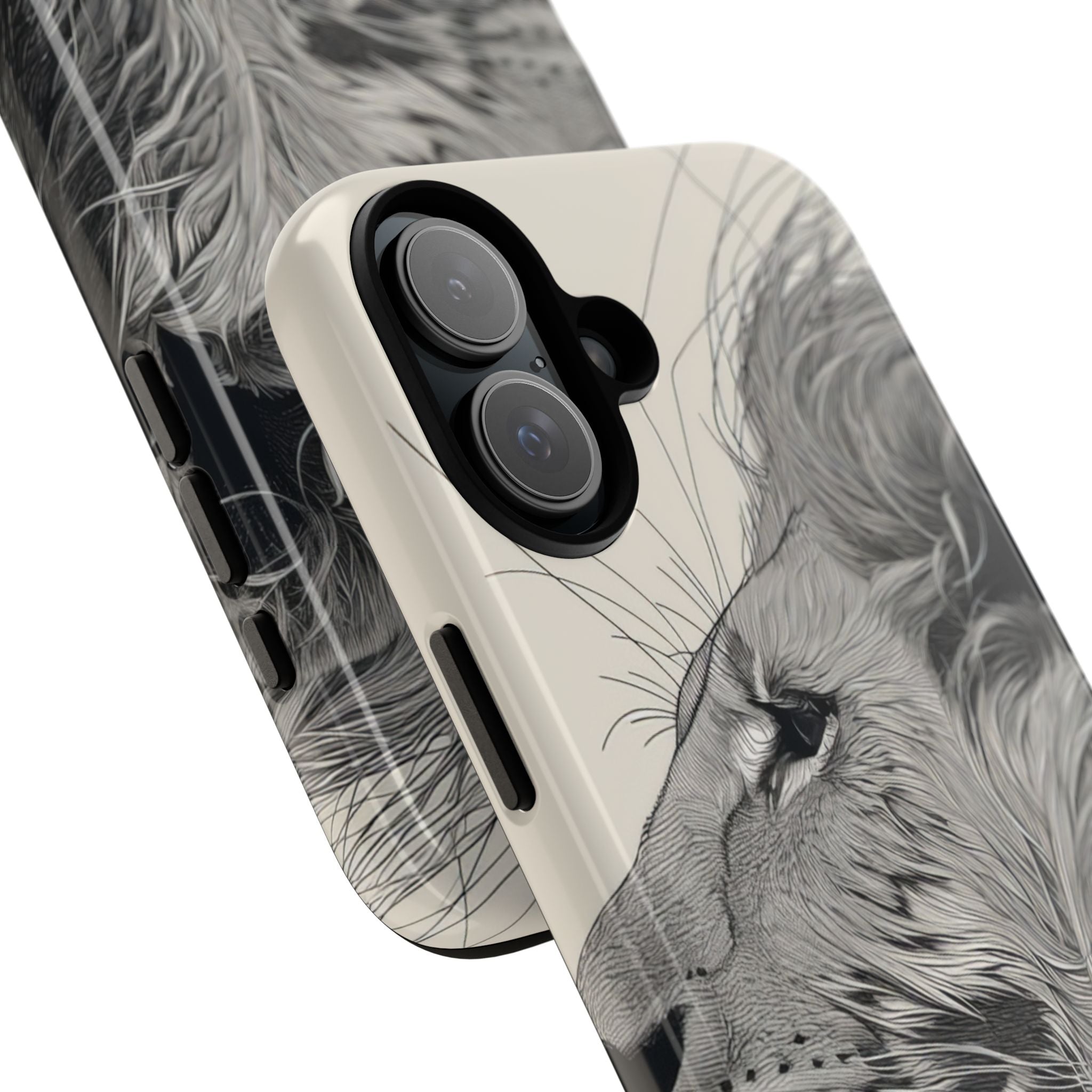 Majestic Lion: Grayscale Elegance - for iPhone 16