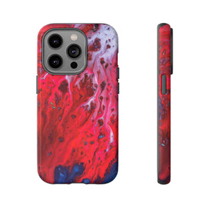 Bright Red Ink Art iPhone Case (Protective) iPhone 14 Pro Matte Phone Case