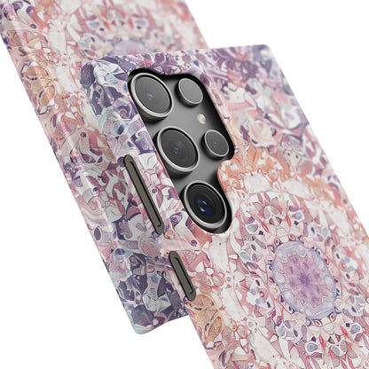 Purple Pink Mandala - Slim Samsung S24 Phone Case