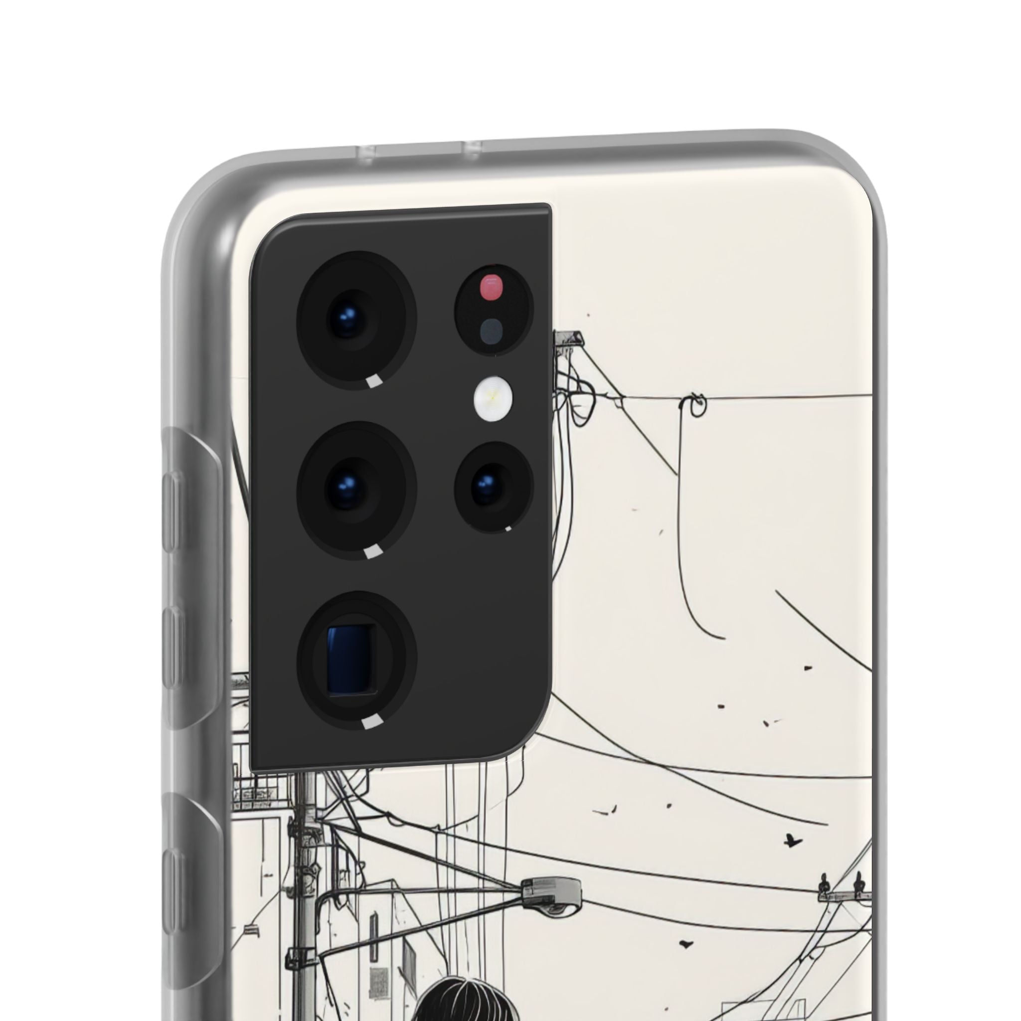 Urban Solitude Sketch | Flexible Phone Case for Samsung Galaxy