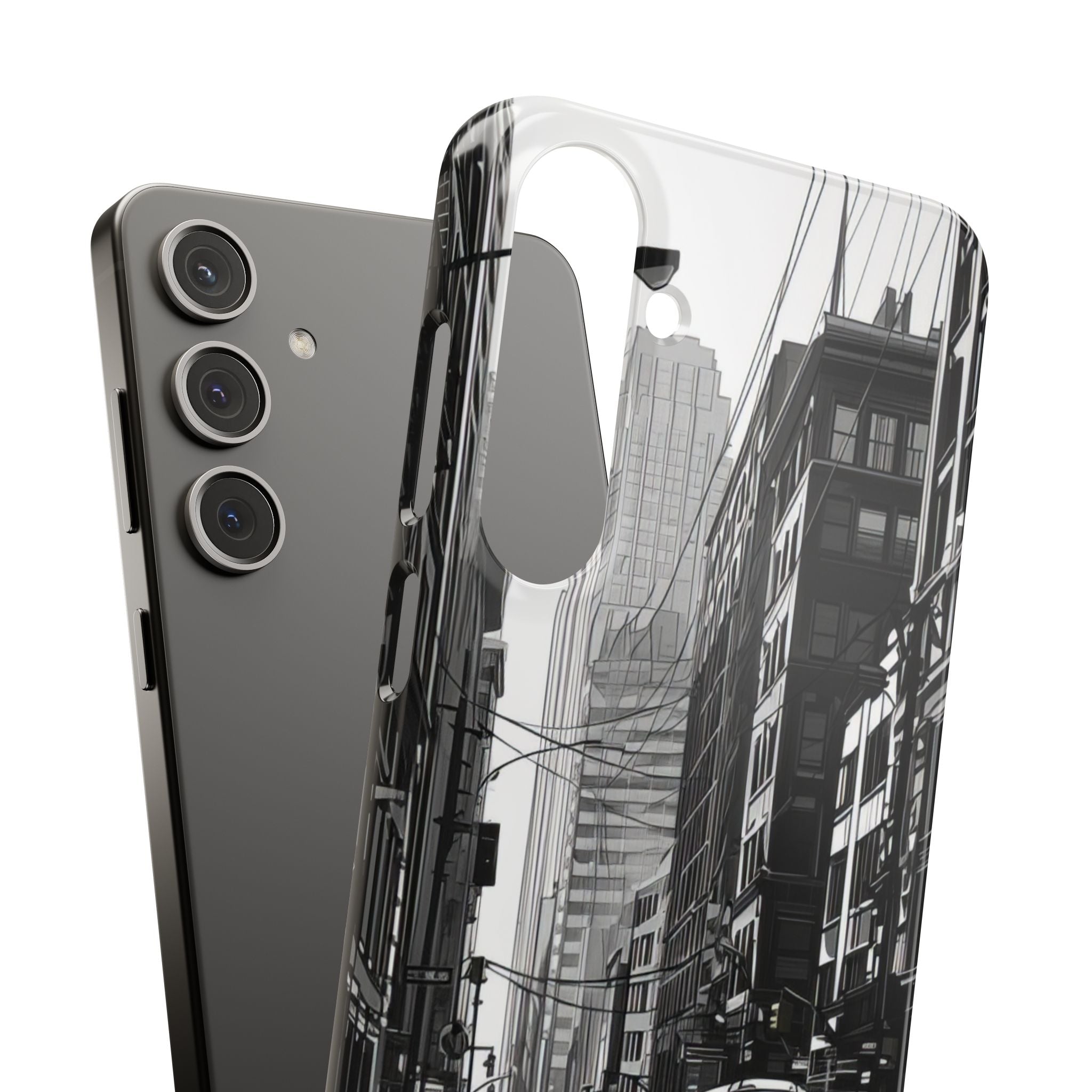 Urban Cityscape Line Perspective Samsung S24 - Slim Phone Case