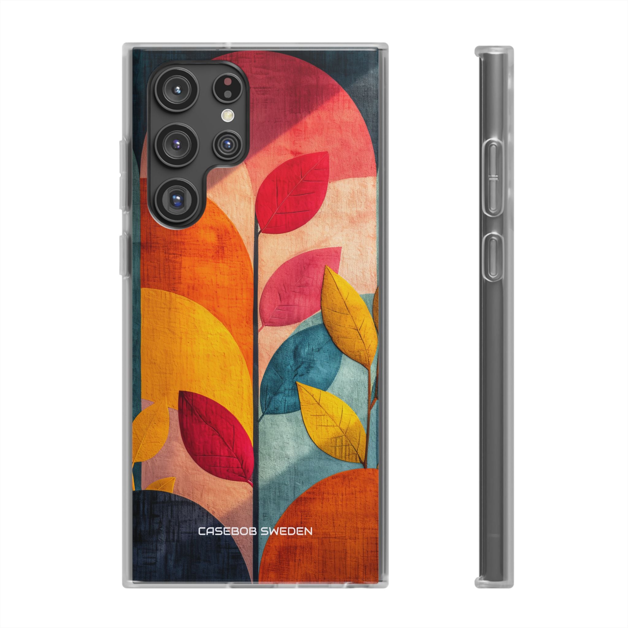 Abstract Orange Blue Design - Flexi Samsung S22 Phone Case