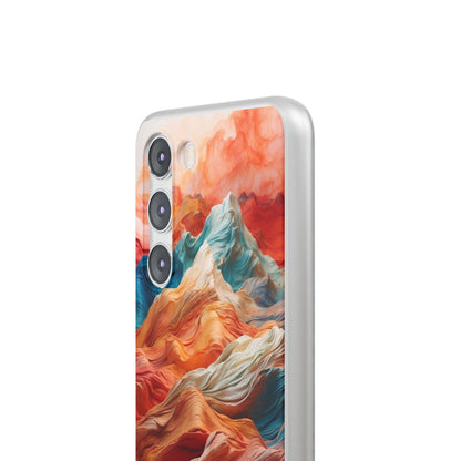 Fabric Peaks Cream Samsung S23 Case - Soft