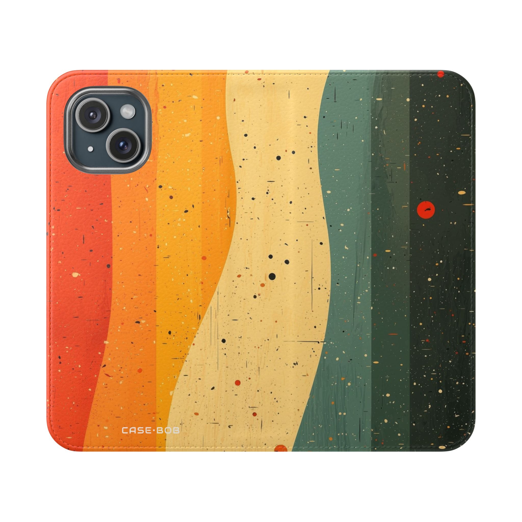 Wavy Spectrum - iPhone 15 Case - Wallet
