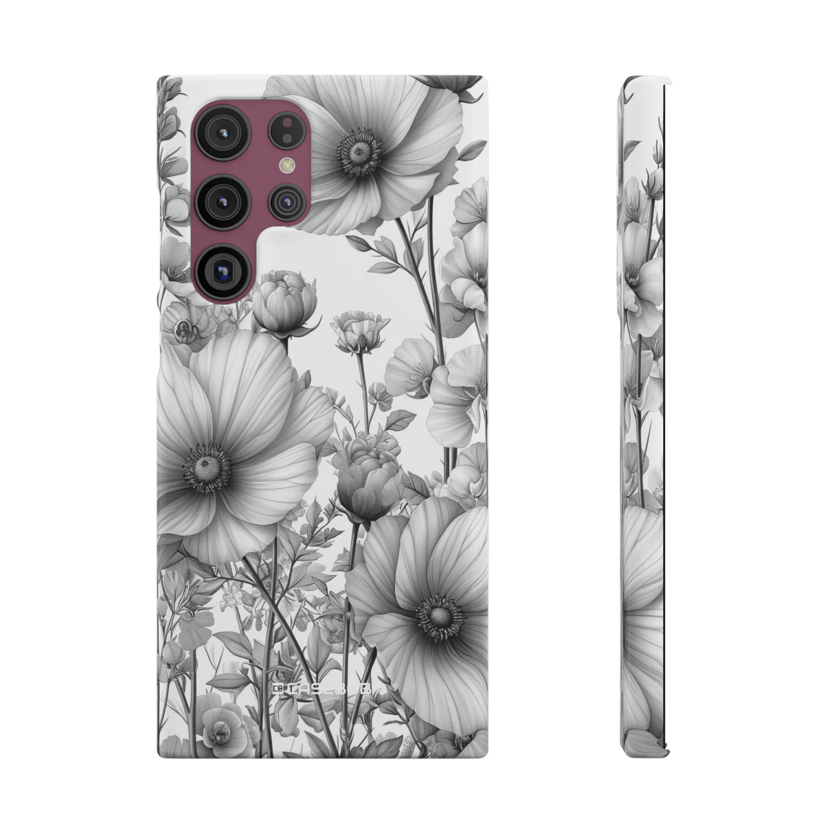 Monochrome Flora | Slim Phone Case for Samsung