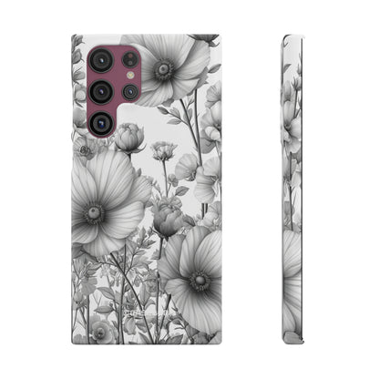 Monochrome Flora | Slim Phone Case for Samsung