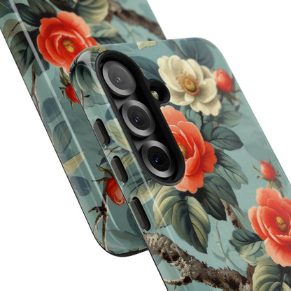 Coral Blossom Tapestry Samsung S25 - Tough