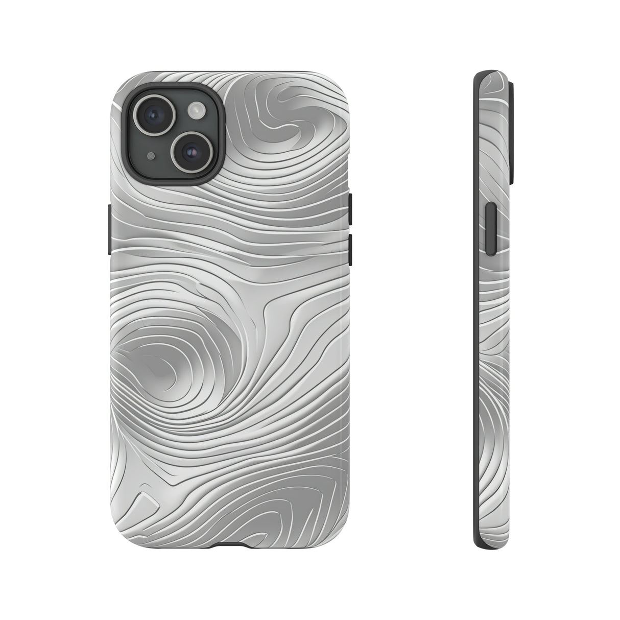 Sleek Grey Abstract Lines Case - Protective Phone Case