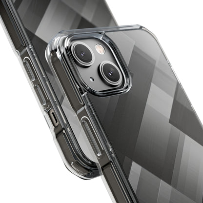 Grayscale Geometric Layers iPhone 14 - Impact Clear+