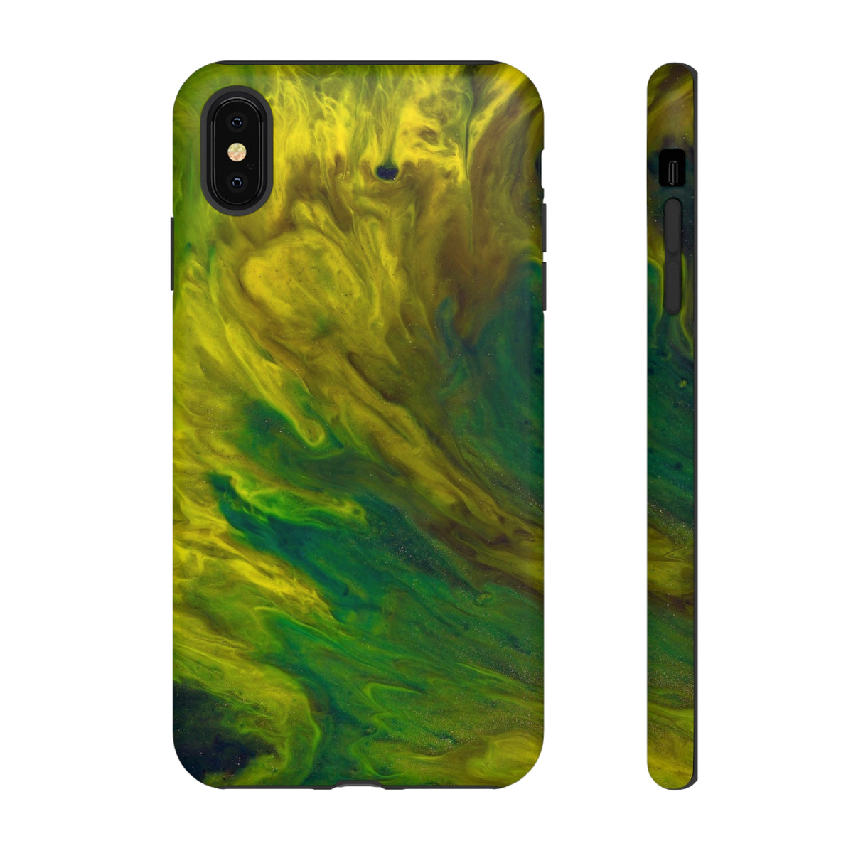 Neon Yellow Ink Art iPhone Case (Protective) iPhone XS MAX Matte Phone Case