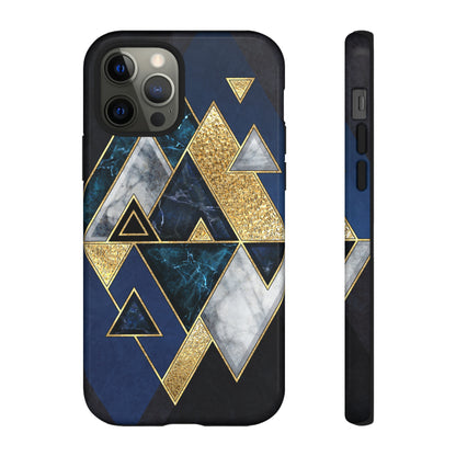 Dark Blue Geometric - Protective Phone Case