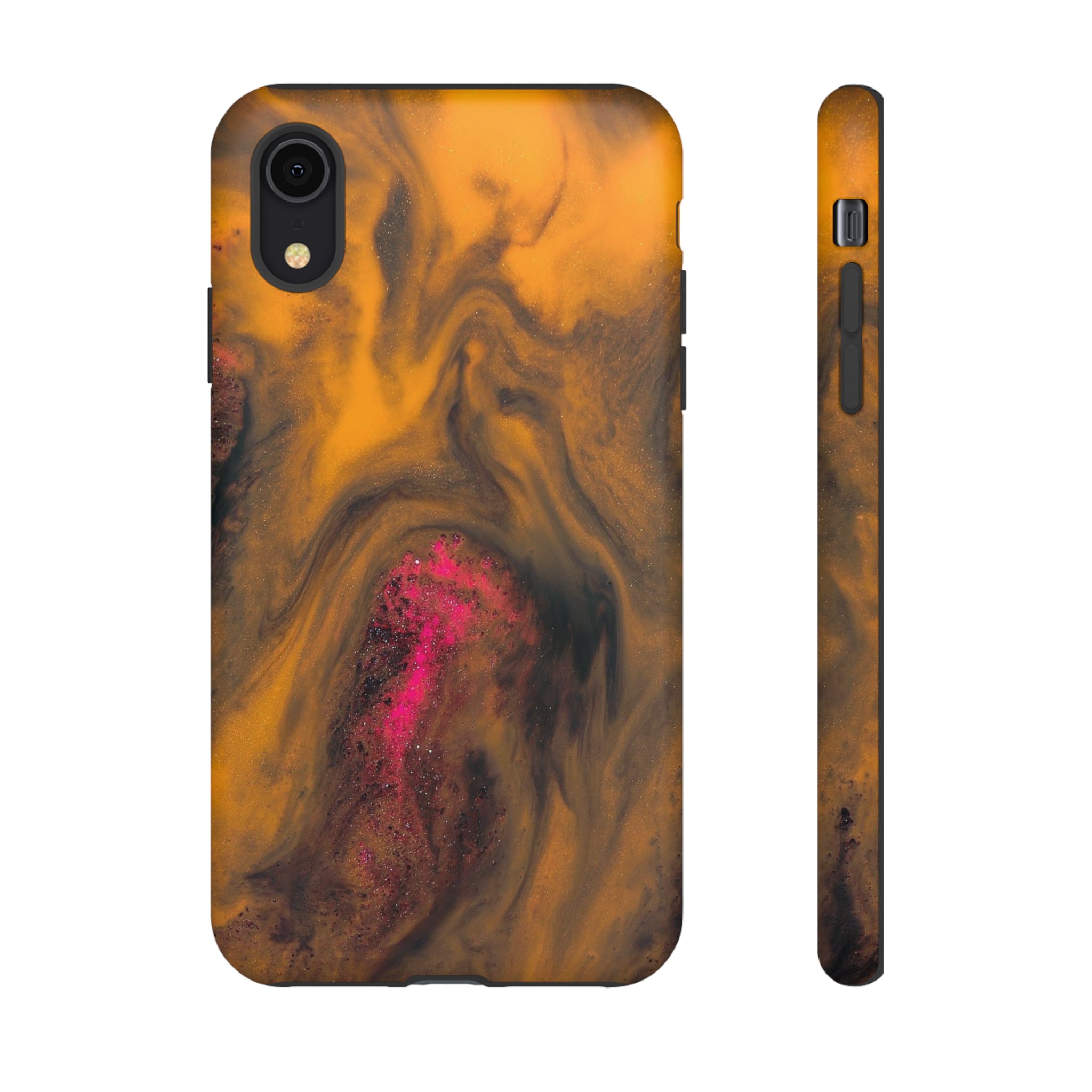 Pink Center Ink Art iPhone Case (Protective) iPhone XR Matte Phone Case