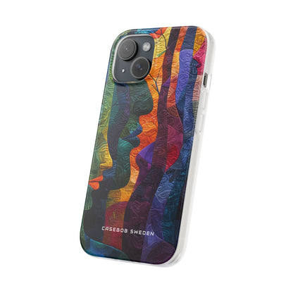 Harmonized Faces and Nature Fusion iPhone 15 - Flexi Phone Case