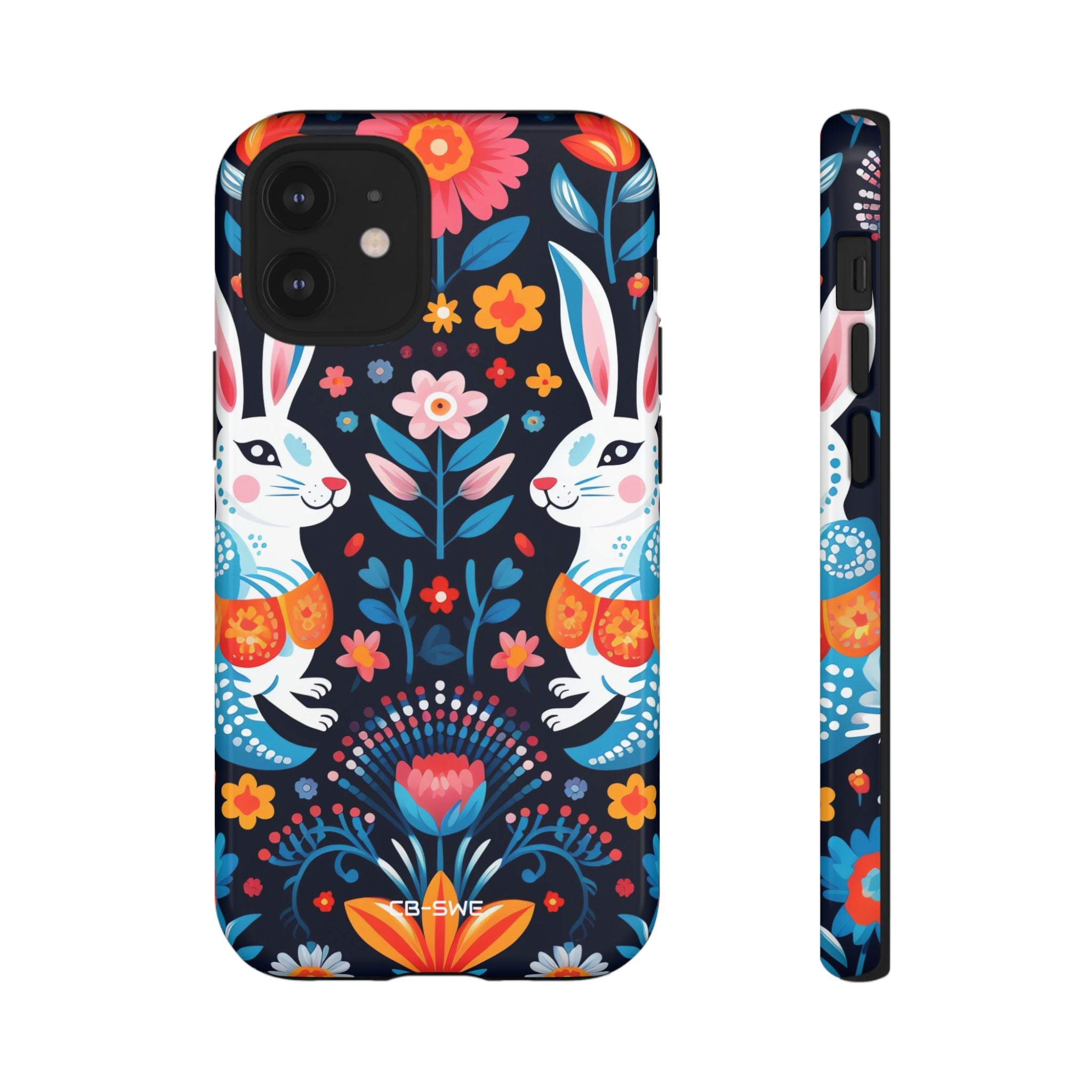 Bunnies Hop Flowers - iPhone Case