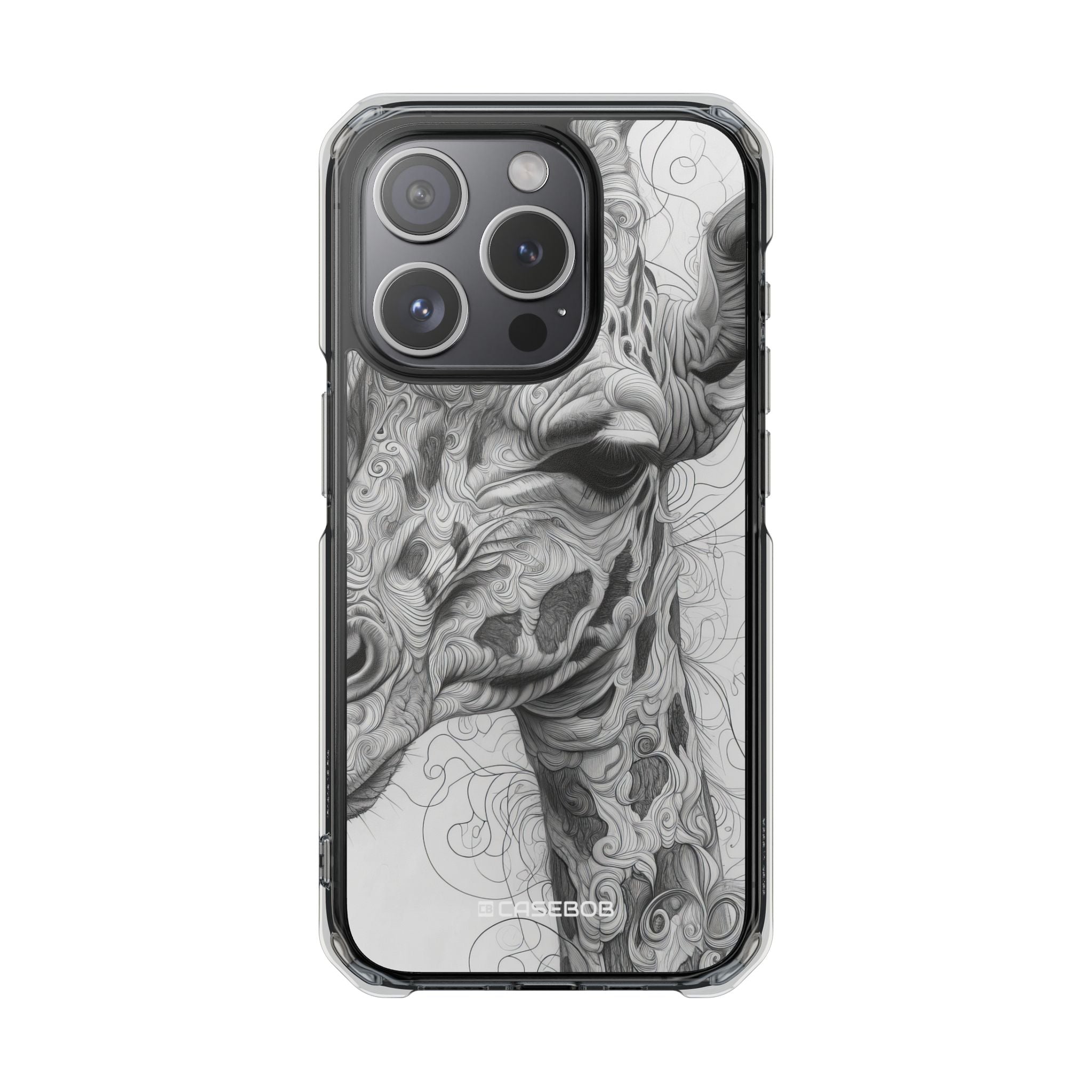 Monochrome Giraffe - Phone Case for iPhone