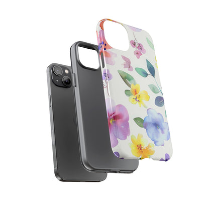 Whimsical Watercolor Florals - iPhone Case
