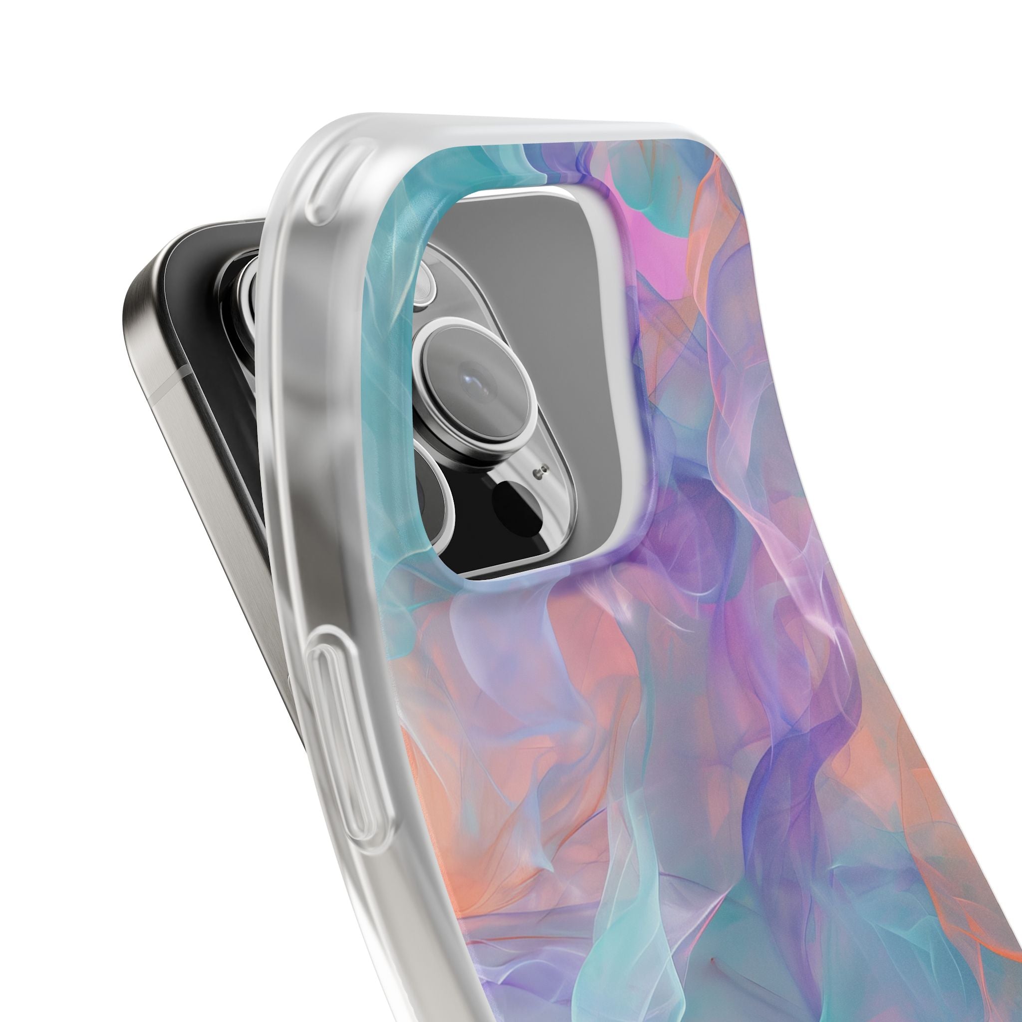 Dreamy Teal Flow - Flexi iPhone 16 Phone Case