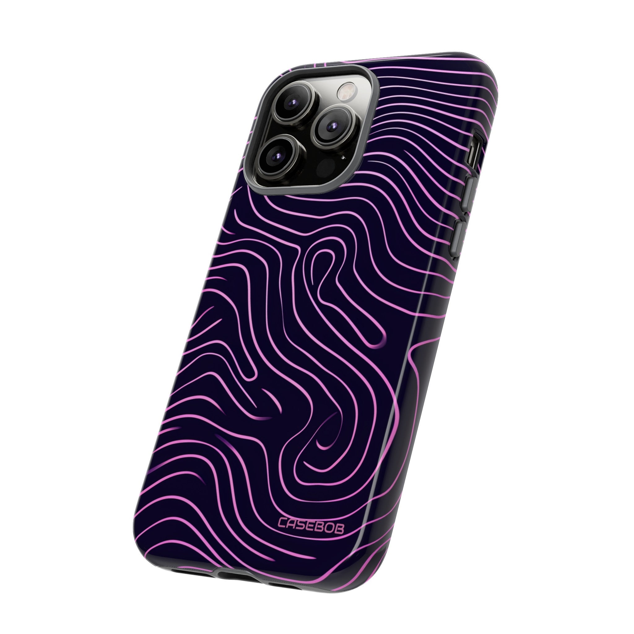 Purple Line Minimalism - Protective Phone Case